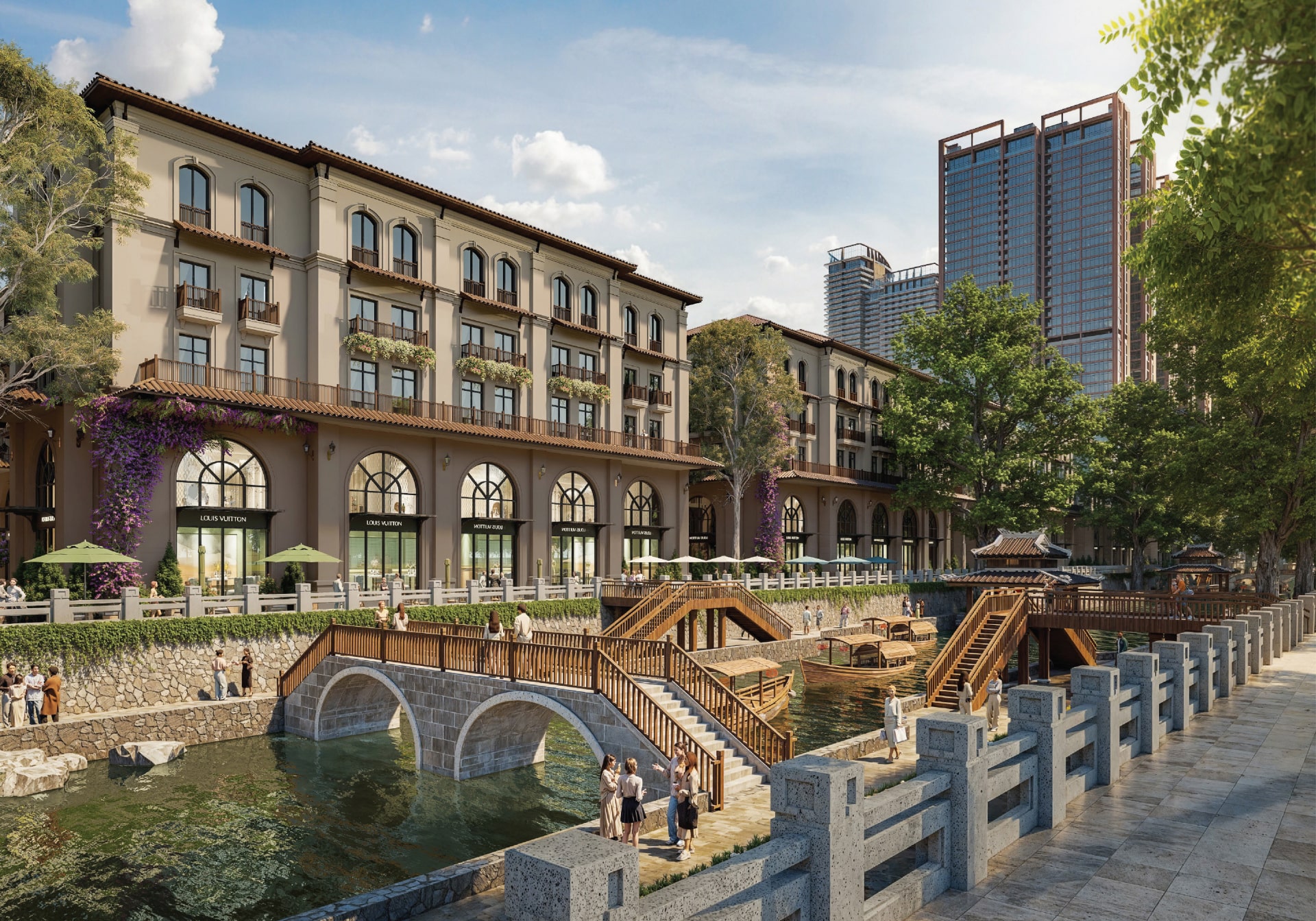 Phối cảnh cầu vượt hồ dự án Sunshine Legend City