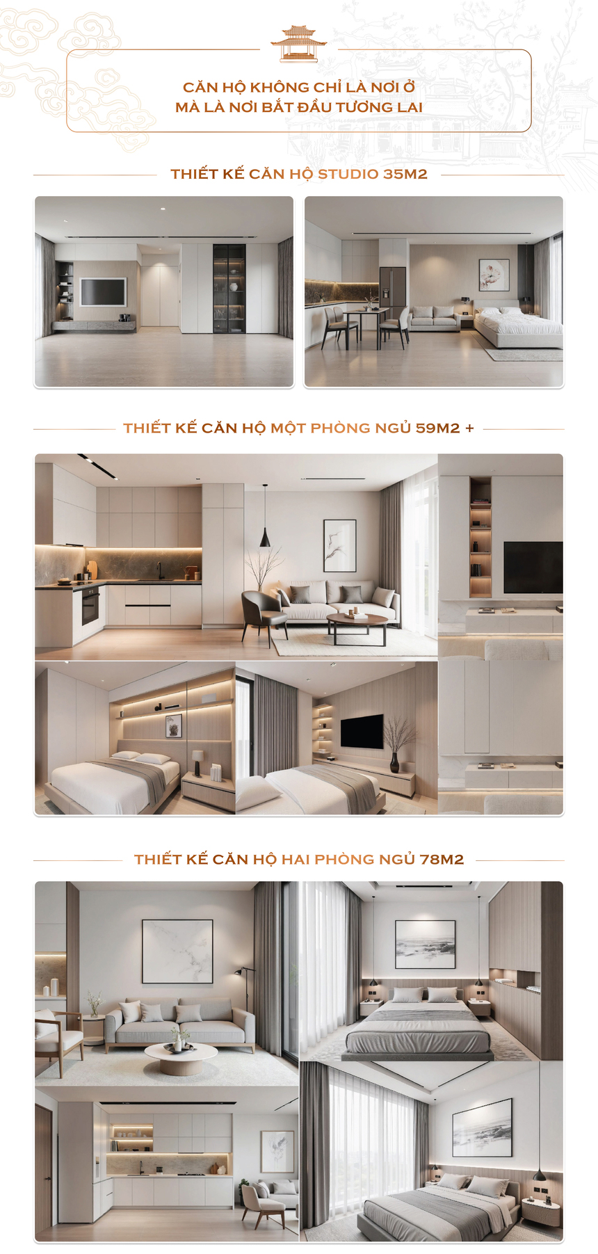 Các thiết kế và diện tích căn mẫu Sunshine Legend City