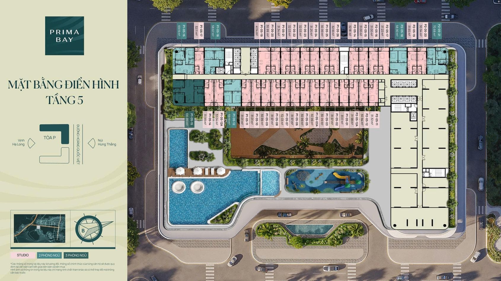 Mặt bằng chung cư Prima Bay Hạ Long tầng 5
